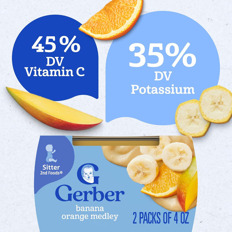 Gerber Stage 2 Super Blend Baby Food Variety Pack, 4 Oz, 32 Pack | Stage 2 super blend baby food variety pack; 32 x 4 oz tubs