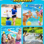 12PCS Reusable Water Balloons - Quick Fill Water Balls Toys For Toddler Age 4-8 - Refillable Self-Sealing Water Splash Bomb For Summer Party Pool Outdoor Beach Toys for kids Age 8-12