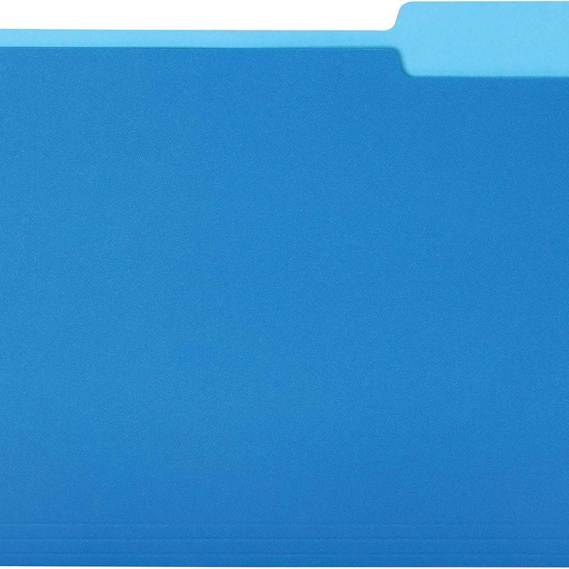 Amazon Basics File Folders for Organization, Letter Size, 1/3 Cut Tab, Gray, 36-Pack