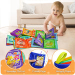 Dr.Rapeti 6 Pack Soft Books, Cloth Book, Bath Book, Baby Book, Crinkle Book | Baby Shower Toy, Washable, Nontoxic, Educational Learning Toy, Sensory Book, Baby Soft Cloth Book, Crinkle Soft Book