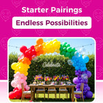 100 Pack Assorted Rainbow Latex Balloons for Birthday and Wedding Party Decorations