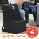 J.L. Childress Padded Backpack Car Seat Travel Bag - Deluxe, Black