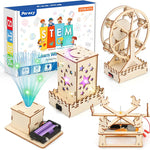 Poraxy 4 in 1 STEM Kit for Kids Age 8-13 - Build and Engineer 4 Awesome Models with High-Quality Materials
