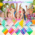 pop fidget toys for kids 4-8 8-12 mini pop keychain bulk party favors classroom prizes