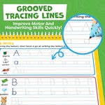 Magic Grooved Writing Practice for Kids Age 3-5 - Handwriting Practice for Kids 5-7
