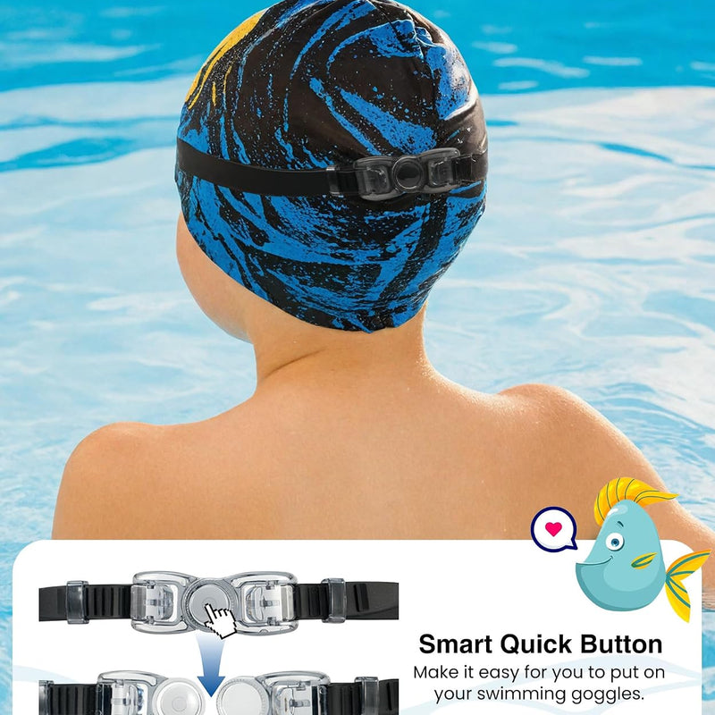 NSSIW Swim Goggles Swimming Kids-Goggles: Anti Fog No Leak with Nose Clip Earplugs for Girls Boys Youth 6-14 3 Pack