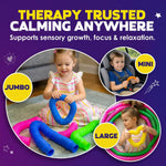 Nutty Toys Pop Tubes - Large 4-Pack Sensory Toys - Creative STEM Learning for Kids & Toddlers - Connect & Pop! Top ADHD Autism Fidget 2026, Best Boy & Girl Christmas Stocking Stuffers Gifts Idea