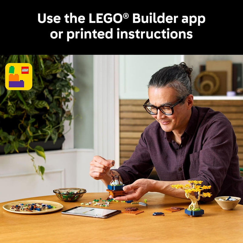 Lego botanicals mini bonsai trees building set, artificial bonsai tree blocks for adults, diy home decor, gift for birthdays