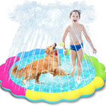 Raxurt Non-Slip Splash Pad for Kids and Dog, 67'' Splash Pad Thicken 0.58mm for Kids Ages 4-8 Toddler Baby Splash Sprinkler Pad Dog Pool Summer Outdoor Water Toys for Boys Girls