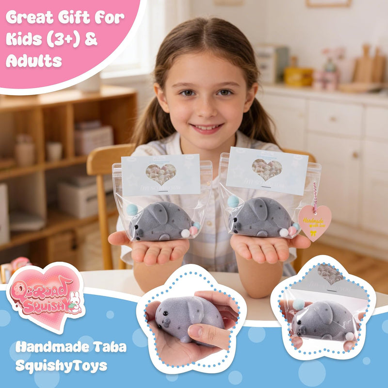 Handmade Taba Seal Squishy Stress Relief Toys - Ultra Soft Silicone Squeeze Toys for Kids & Adults, Reusable Non-Violent Squishy Toys for Stress Relief & Relaxation