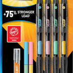 BIC Break Resistant Mechanical Pencils with Erasers, No. 2 Medium Point (0.7mm), 4-Count Pack Pencils for School or Office Supplies, Lead and Eraser Refills