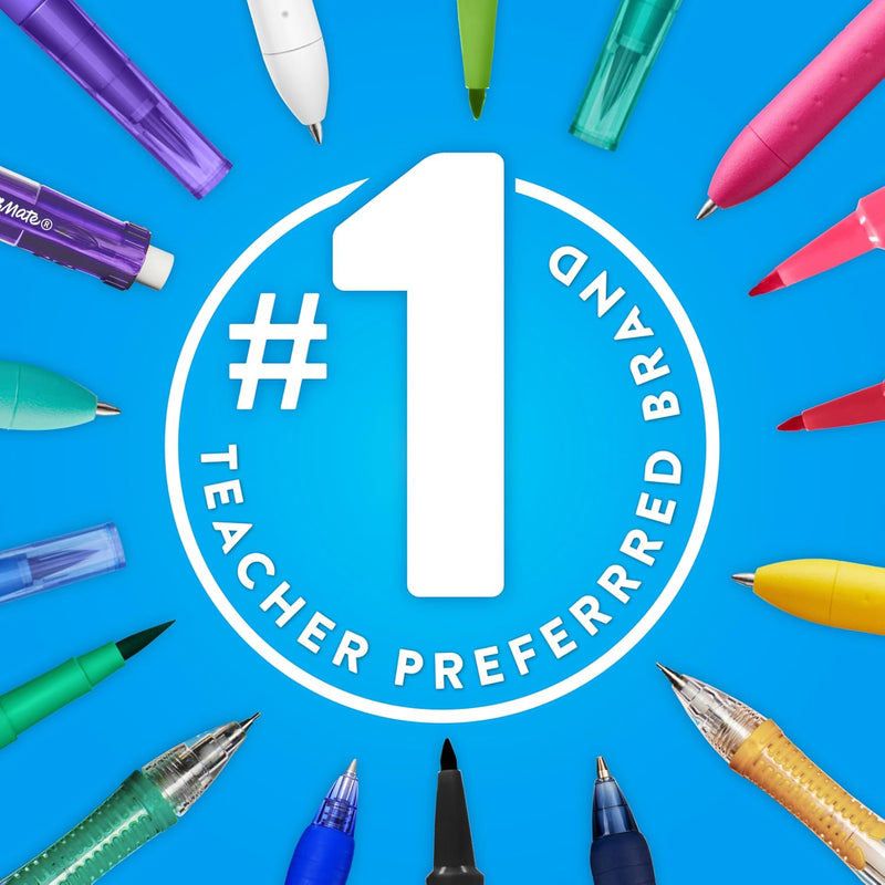 Paper Mate Flair Felt Tip Pens, Medium Point (0.7mm), 12 Count - For Arts & Crafts, Note-Taking, Journaling, School Supplies for Teachers & Students