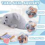 Handmade Taba Seal Squishy Stress Relief Toys - Ultra Soft Silicone Squeeze Toys for Kids & Adults, Reusable Non-Violent Squishy Toys for Stress Relief & Relaxation