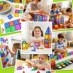 Coodoo Magnetic Tiles Starter Pack for 3+ Year Old Kids, 40PCS, Safe Creativity Toddler Toy with Carrying Bag