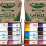 Crayola Fine Line Markers Classpack (200ct), Teacher Classroom Must Haves & Essentials, Bulk Kids Markers For Preschool, Kindergarten, Elementary School