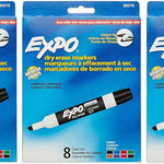 EXPO Dry Erase Markers, Low Odor Ink, Chisel Tip, 8 Count - Whiteboard, Calendar, Organization, Essential Supplies for Office, School, Classroom, Teachers