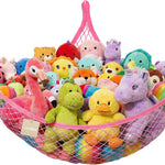 Lazebox Stuffed Animal Net Hammock for Plushie Toys, Stuffed Animal Hammock Corner for Kids' Room Decor, Ideas for Organizing Stuffy Collection, White, L (67" x 40" x 40")-Pack of 1