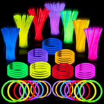 JOYIN 100-Pc 8" Glow Sticks Party Favors, Neon Glow Necklaces & Bracelets for Easter, Football, Birthday Decor