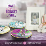 Craft 'n Clay - Jewelry Dish Making Kit for Kids 8-14 Years - DIY Crafts | Best DIY Arts & Crafts Kits - Birthday Gifts - Creative Toys for Preteen & Teenagers - Girl Birthday Gift Ideas for Ages 8-12