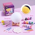 Klever Kits DIY 3D Moon Night Light, Paint Your Own Moon Lamp Kit Galaxy Lamp Arts and Crafts Kit, School Activities, Birthday Gifts for Kids Girls Boys