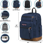 JanSport Cool Backpack, with 15-inch Laptop Sleeve - Large Computer Bag Rucksack with 2 Compartments, Ergonomic Straps, Black
