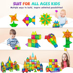 cossy 120Pcs Magnetic Tiles Magnetic 3D Building Blocks Set Educational Construction Toys for 3 4 5 6 7 8 Year Old Boy and Girl with Stronger Magnets, Educational Toys, Recreational, Conventional