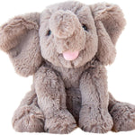 Hopearl Adorable Plush Calf Elephant Toy Floppy Elephish Ultra Soft Haggable Stuffed Animal Birthday Holiday Gift for Boys Girls Kids Toddlers, Gray, 9''