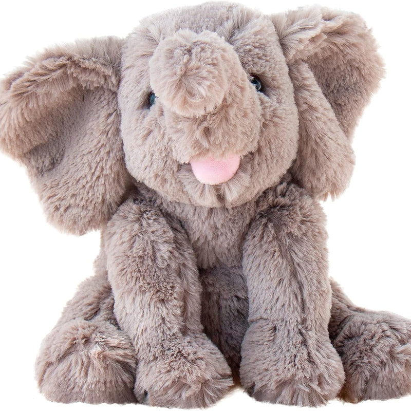 Hopearl Adorable Plush Calf Elephant Toy Floppy Elephish Ultra Soft Haggable Stuffed Animal Birthday Holiday Gift for Boys Girls Kids Toddlers, Gray, 9''