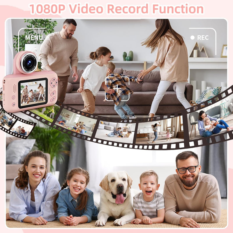 Makolle Kids Camera - Durable HD Digital Video Camcorder with Tripod for Ages 3-12
