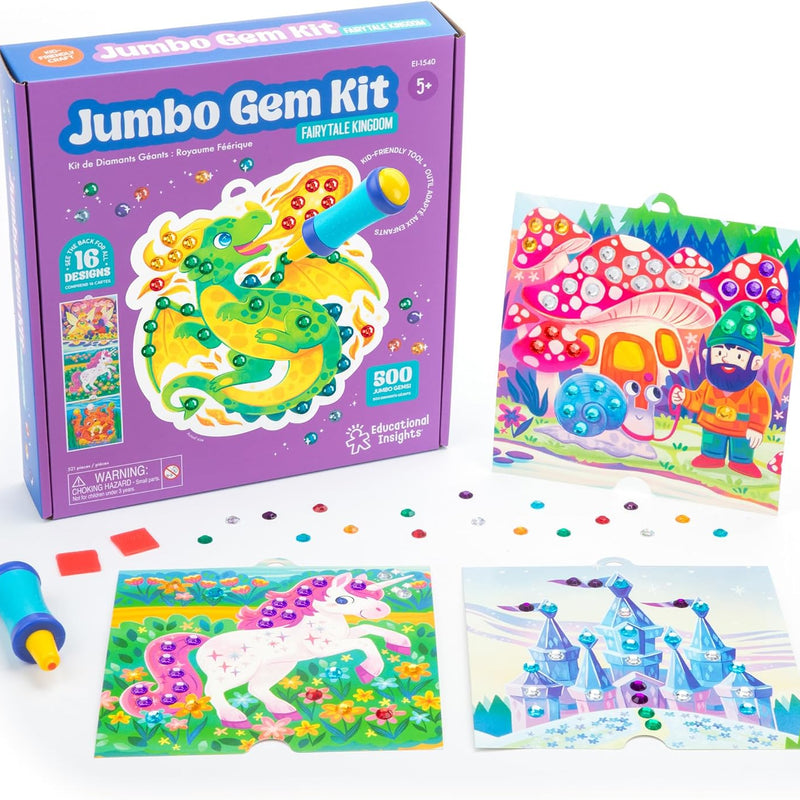 Educational Insights Pom Pom Kit: Animal Dress Up - Arts and Crafts for Kids 4-6, DIY Arts & Crafts Kits, Kids No Mess Activities, Preschool and Kindergarten Crafting Set, Toddler Craft Supplies