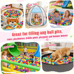Vanland Ball Pit Balls for Baby and Toddler - Phthalate Free, BPA Free, Crush Proof Plastic, Multicolored