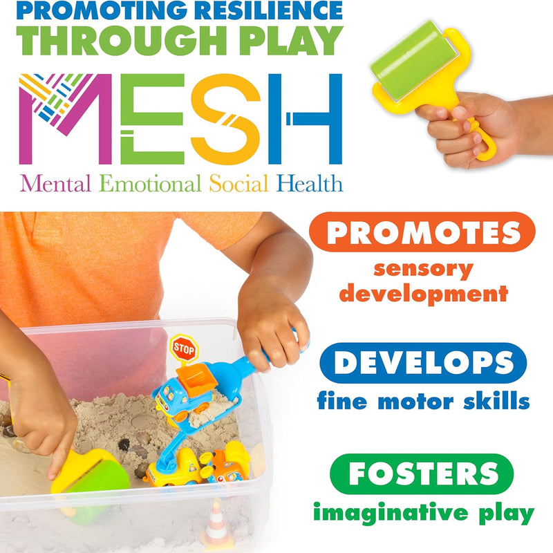 Creativity for Kids Sensory Bin: Construction Zone Playset for Preschool Learning Activities Ages 3-5+