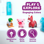 Tub Works Barnyard Mold-Free Bath Toys: Sealed, Soft & Squeezable Farm Animal Toys for Toddler Bath Time