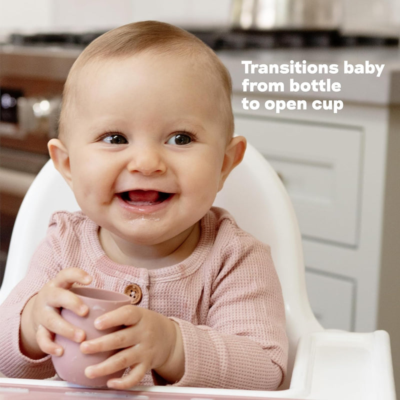 ezpz Tiny Cup (Sage) - 4 months+ - 100% Silicone Training Cup for Infants - Designed by a Pediatric Feeding Specialist - Baby-Led Weaning Essentials & Baby Gifts