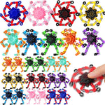 9PCS Transformable Fidget Spinners, Sensory Fidget Deformable Chain DIY Robot Spinner Sensory for Boys, Fidget Toys for Party Favors Travel Toys