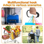 2 Pack Stroller Hooks, 6.3" Large Stroller Clips, Carabiner Clip | Stroller Hook for Hanging Diaper Bags and Shopping, Universal Stroller Accessories for Mommy