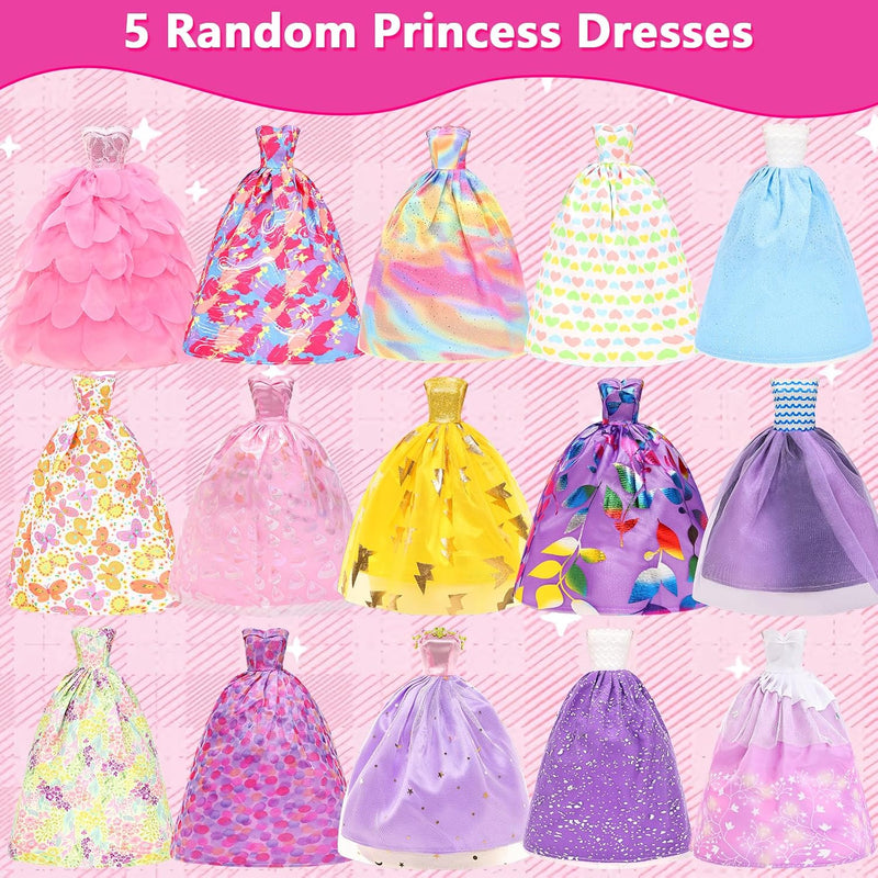 ENOCHT Doll Clothes and Accessories Including 5 Wedding Gowns 9 Fashion Dresses 3 Tops 3 Pants 1 Evening Dresses 2 Swimsuits Bikini 20 Hangers 18 Shoes and 22 Accessories Toys for 11.5 inch Doll