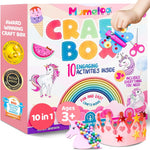 Mumaloo Arts and Crafts Kit for Kids – 10 Projects Ages 4–8 | No-mess craft box for girls & boys | Preschool homeschool art supplies | Educational gift | 3 4 5 6 7 8 year old toddler