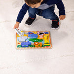 Melissa & Doug Safari Wooden Chunky Puzzle (8 pcs) for Toddlers and Preschoolers, FSC Certified, Ages 2+