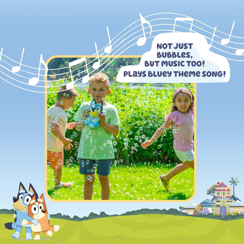 BLUEY No Spill Musical Bubble Machine: Mess-Free Fun for Toddlers and Kids