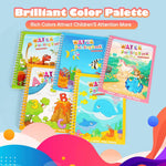 5-Pack Reusable Water Coloring Books for Toddlers, Mess-Free Portable Educational Doodle Toys