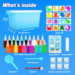 Mocoosy 20 Colors Magic Water Gel Kit for Kids, Aqua Fairy Water Elf Toy Kit with Aqua Gels & Squishy Molds, Make Your Own Squishies, DIY Squishy Maker Set Water Pets Summer Crafts Boys Girls Gifts
