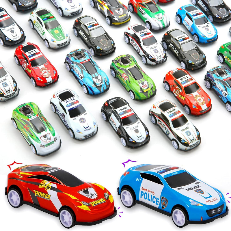28 Pcs Pull Back Cars Toys for Kids, Party Favors, and Classroom Prizes