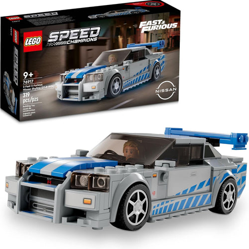 LEGO 2 Fast 2 Furious 76917 Nissan Skyline GT-R R34 Race Car Toy Kit with Minifigure, 2023