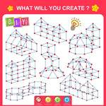 Original fort building kit for kids, STEM construction toys, 140 pieces, creative set for indoor and outdoor activities