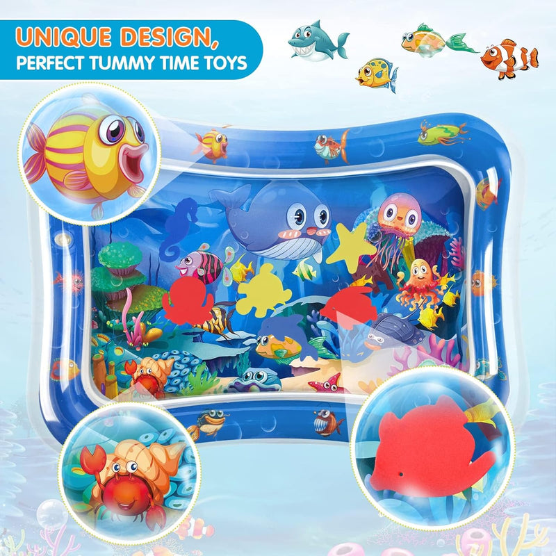 Infinno Premium Baby Water Play Mat for Infants and Toddlers, 3 to 24 Months, Strengthens Muscles, Portable