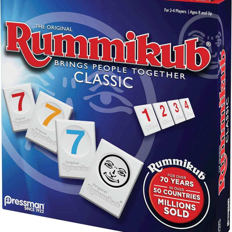 Pressman Rummikub Original Rummy Tile Game for Kids Teens Adults Strategy Luck STEM Skills Ages 8+
