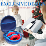 Kids Headphones Case Compatible with iClever BTH12 / HS19 / BTH26 / JoySpark-T5 / Candy Bila BH03 / EarFun/IMYB/MIDOLA MD-B01 / noot Products Foldable Kids Headphones, Blue (Case Only)