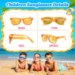 16 Pack Kids Sunglasses Bluk Party Favors - Goodie Bags Stuffers for Children Age 3-8,Boy Girl Neon Glasses with UV400 Protection,Birthday Classroom Graduation Gift,Pool Beach Party Supplies - nylytek