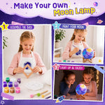 Paint Your Own Moon Lamp Kit, 3D Moon Night Light, Crafts for Kids Age 4-12 | Arts and crafts kit for kids ages 8-12, space art supplies, birthday gifts for boys and girls 4-12, kids painting kit